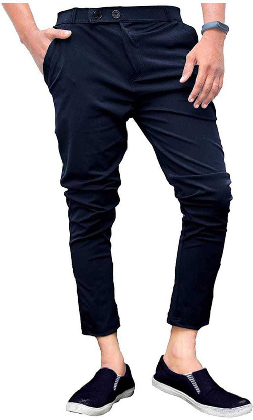 Dev Dev Slim Fit Men Blue Trousers - Flipkart Deal