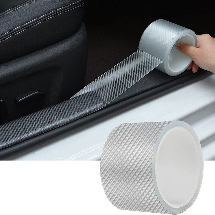 PRTEK Car Door Sill Protector Tape, Door Entry Guards Scratch Cover Fits Door Sill Plate
