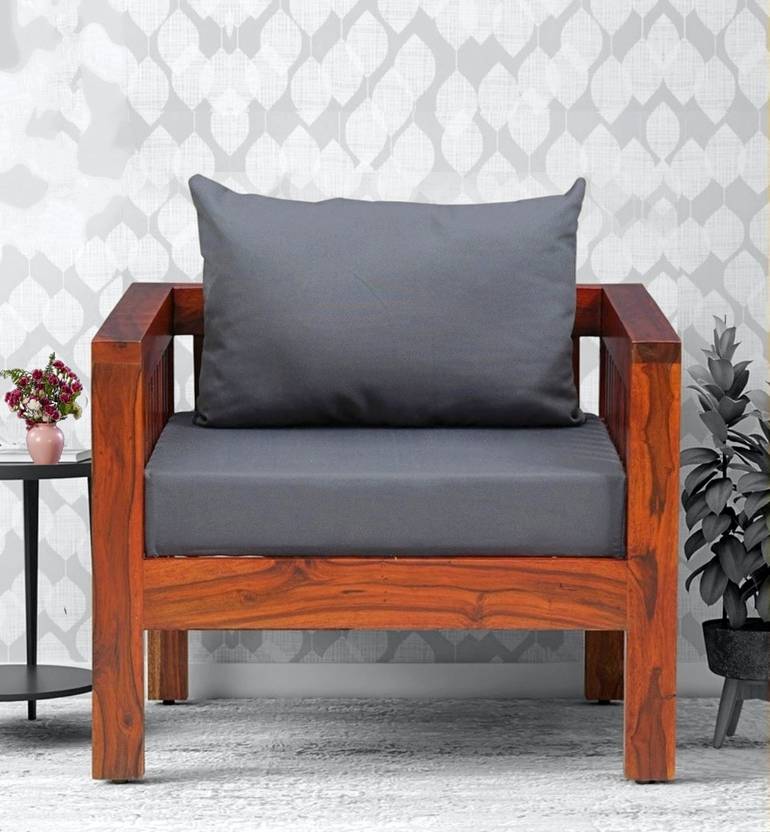 Qubix Oak Solid Wood Living Room Chair Price in India Buy Qubix Oak