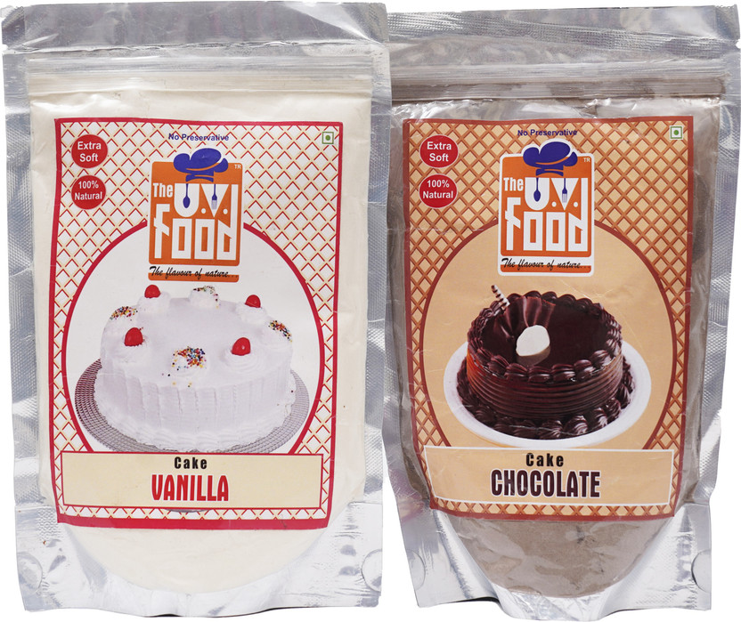 The UV Food Special Soft and Fluffy Vanilla and Chocolate Cakes (Instant Mix & Premix) Cakes 560 g(Pack of 2)