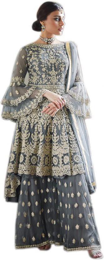 net frock with sharara