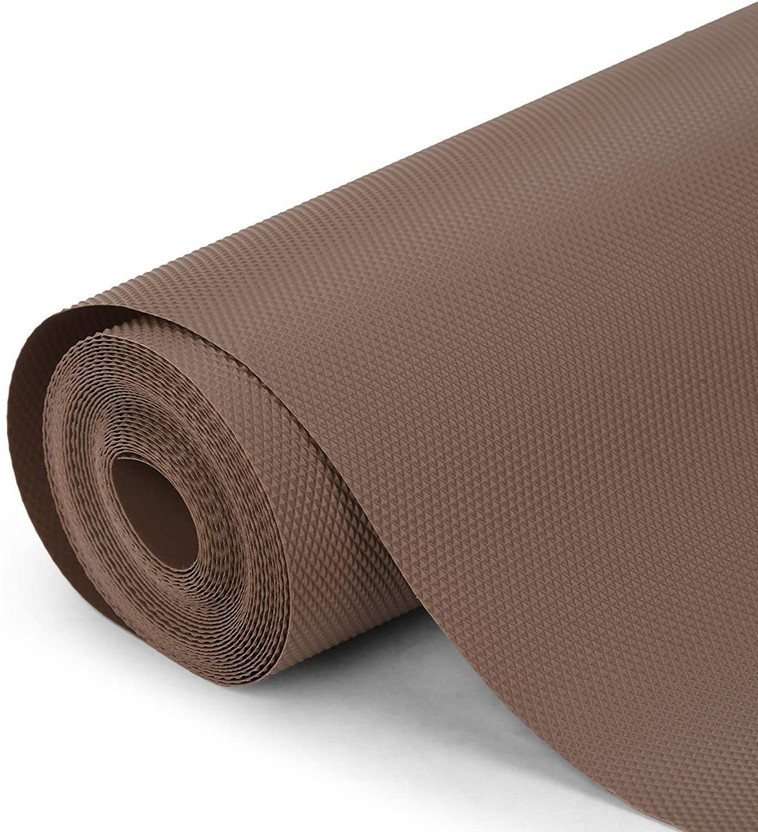 DALUCI PVC (Polyvinyl Chloride) Drawer Mat(Brown, Large)