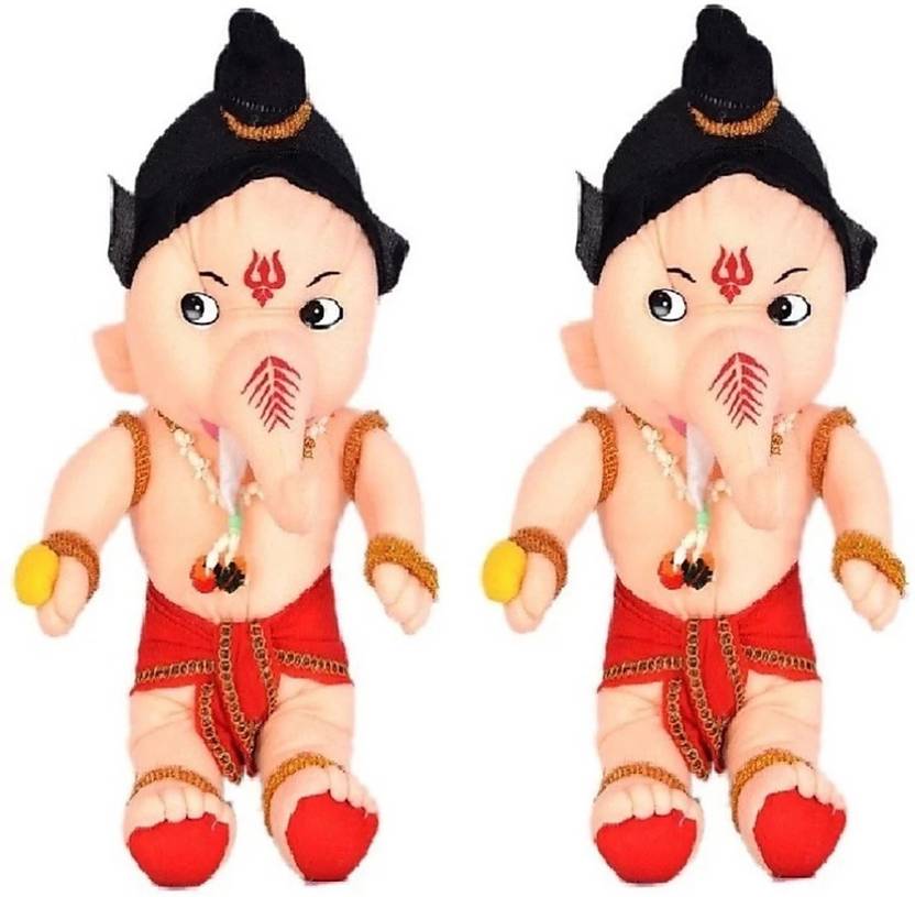 DeepCollections Lord Ganesha soft toy Hindu idol Ganesha for kids 28 cm Lord Ganesha soft