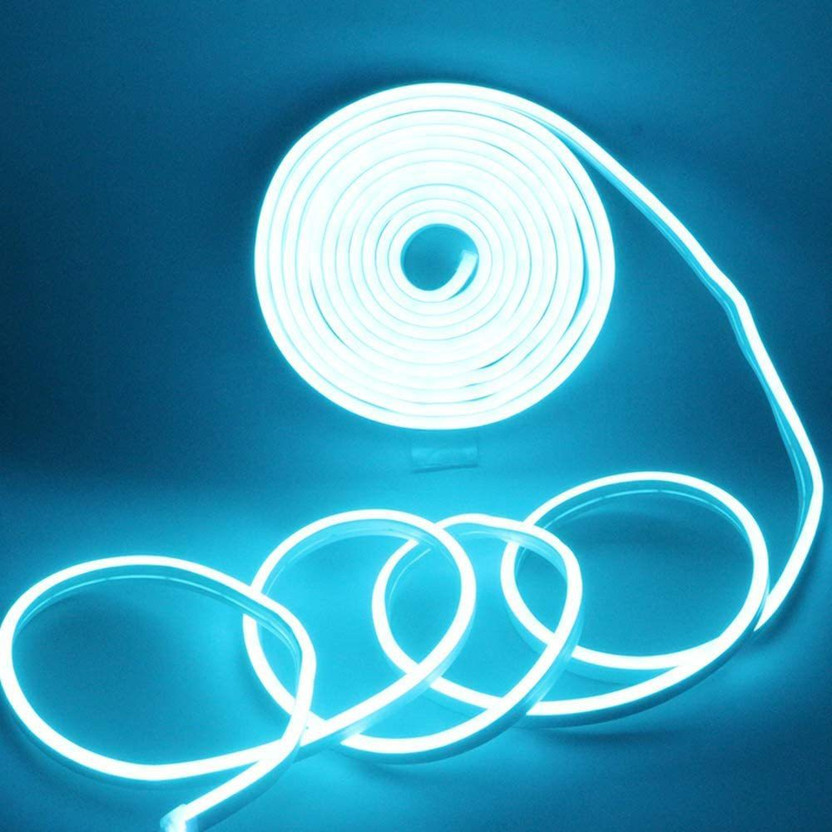 TUKAMCHA UNIVERSAL WATERPROOF NEON ICE BLUE 5 METER 12V LIGHT FOR CAR TRUCK HOME DECOR Car Fancy Lights(Blue)