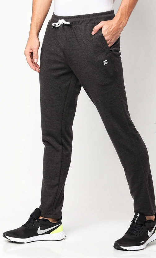 Nike solid men's grey track pants cheap