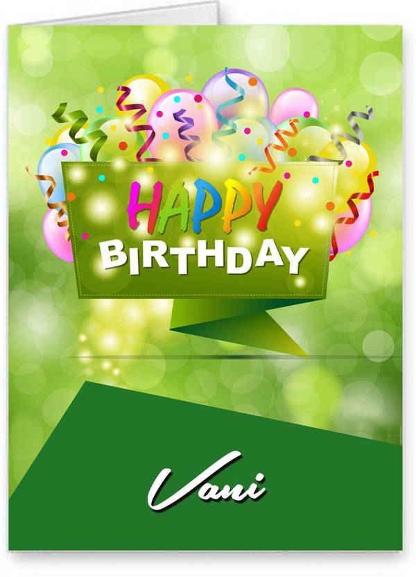 Midas Craft Happy Birthday Vani Best Wishes Quotes 25 Greeting Card