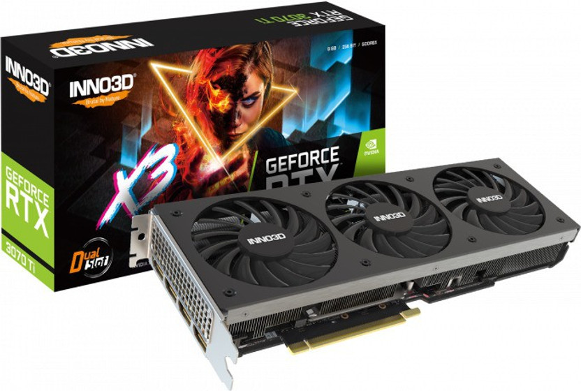 Inno3D GEFORCE RTX 3070 Ti X3 GDDR6X 8 GB NVIDIA Chipset 256 bit 1770 MHz Graphics Card