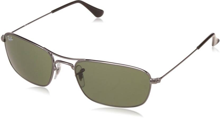 Buy Ray-Ban Rectangular Sunglasses Green For Men Online @ Best Prices in  India 