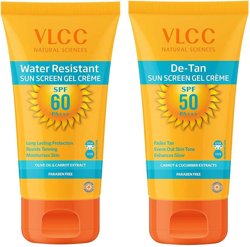 VLCC DE TAN SPF 50 &amp; WATER RESISTANT SPF 60 COMBO OF 100ML