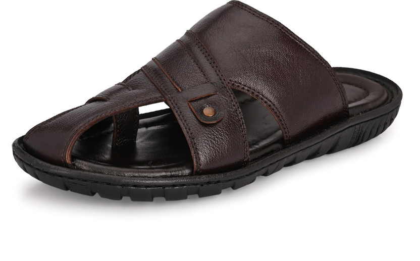 AUSERIO Men's Genuine Leather Slippers 