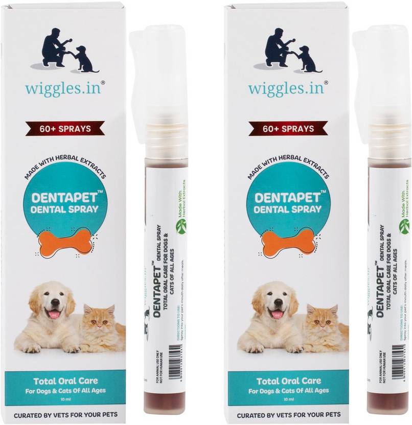 Wiggles DentaPet Dog Mouth Freshner Spray, 20ml Dental Care Cat Teeth