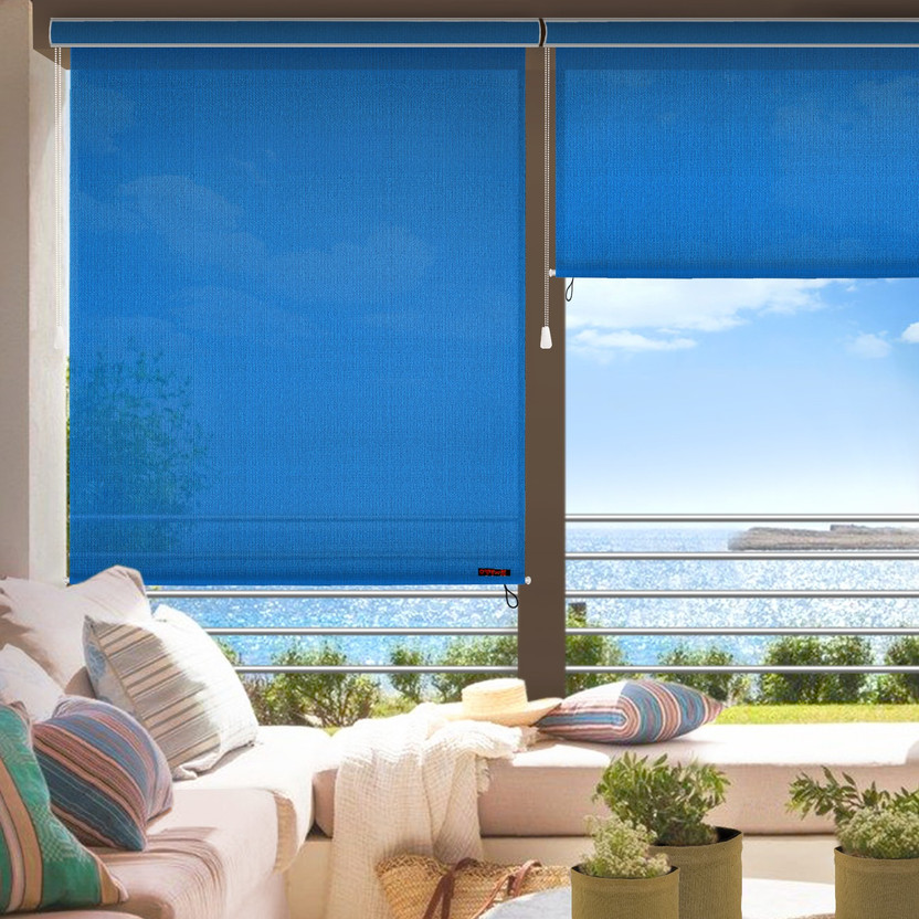 Hippo Roller Blind Cord Drawn On Window(Polyethylene (PE), 274 cm x 91 cm, (8.99 ft x 2.99 ft))