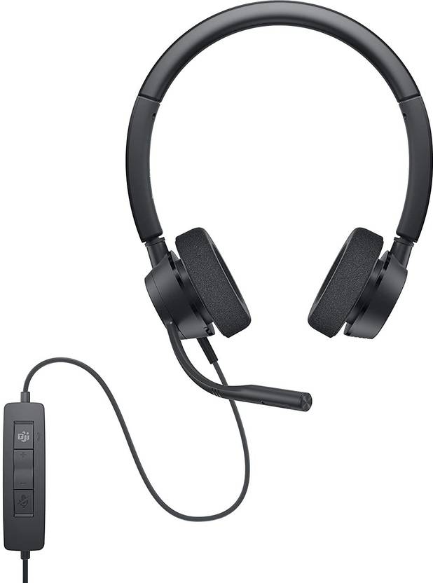 Dell Pro Stereo Headset WH3022: Cuffie USB-A Con Cancellazione Del Rumore, Microfono Regolabile, Protezione Udito E Certificazione Microsoft Teams