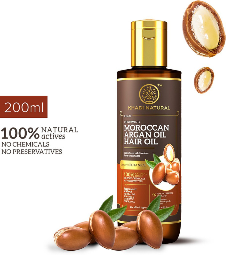 KHADI NATURAL Moroccan Argan 200ML Hair Oil(200 ml)