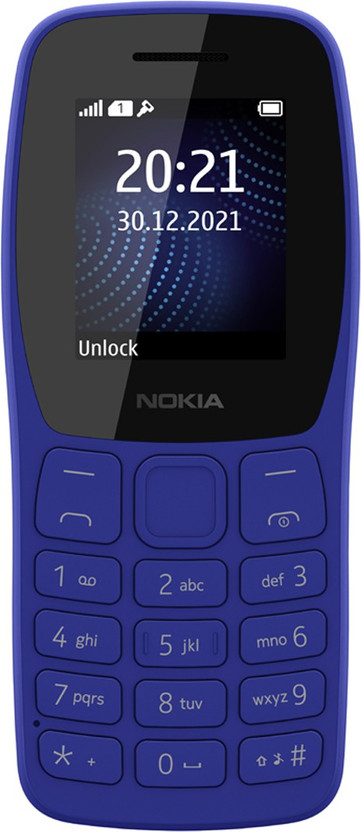 Nokia 105 Classic Single Sim Keypad Phone, Without Charger(Blue)