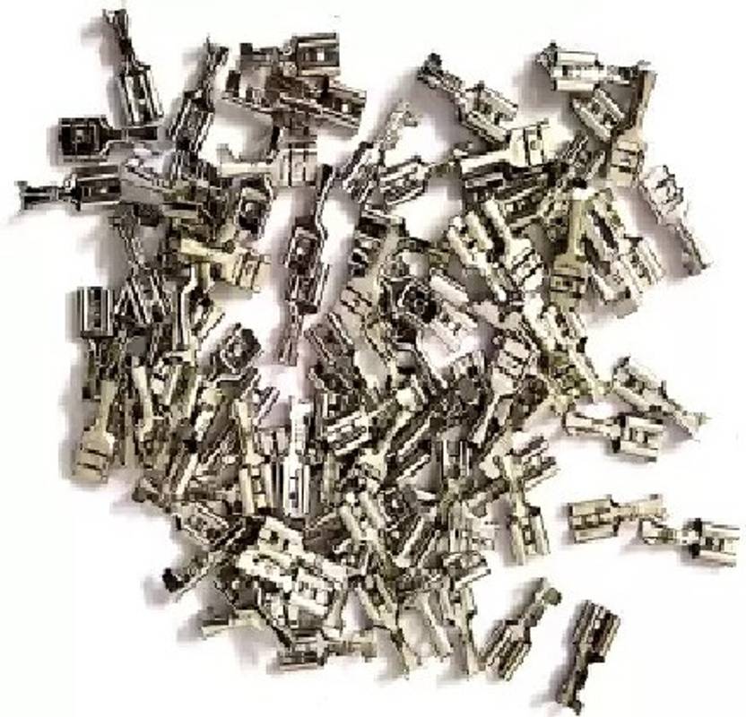 SAGEPL 100pcs 6mm Electrical Wire Cable Copper(Golden) Thimble Lugs