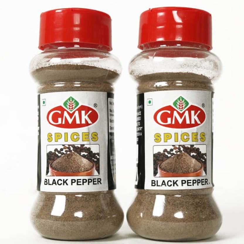 GMK Organic Grinded Black Pepper with Sprinkler 90 g (Pack of 2