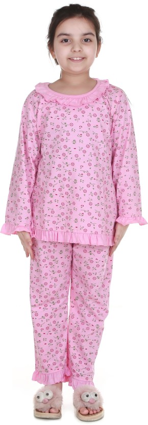 Baby Girls Nightgown Floral Cotton Sleeper Gown 