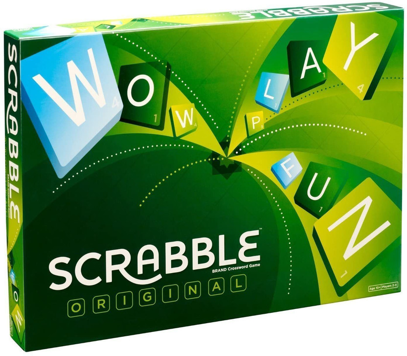 ZEQTOS Scrabble Original Crossword Board Game, English Version, Family Game for Word Games