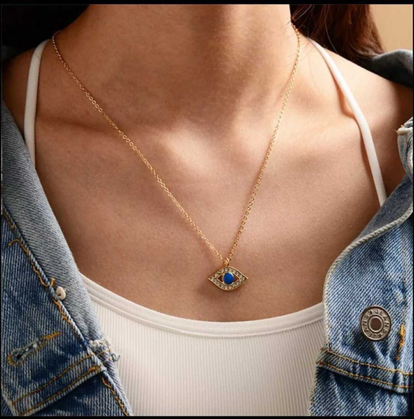 evil eye gold chain necklace