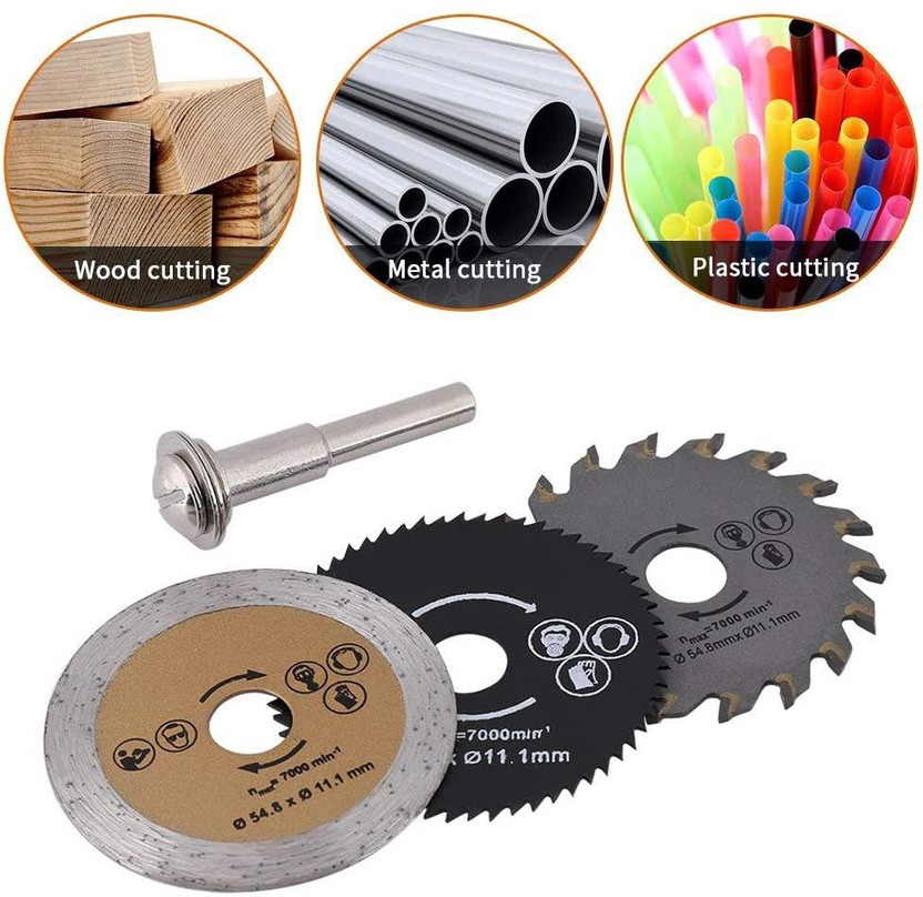 uptotoolsak uptotoolsak 3pcs HSS Circular Saw Blades, Cutting Blade Rotary Tool Cutting Disc Wood Cutter - Flipkart Deal