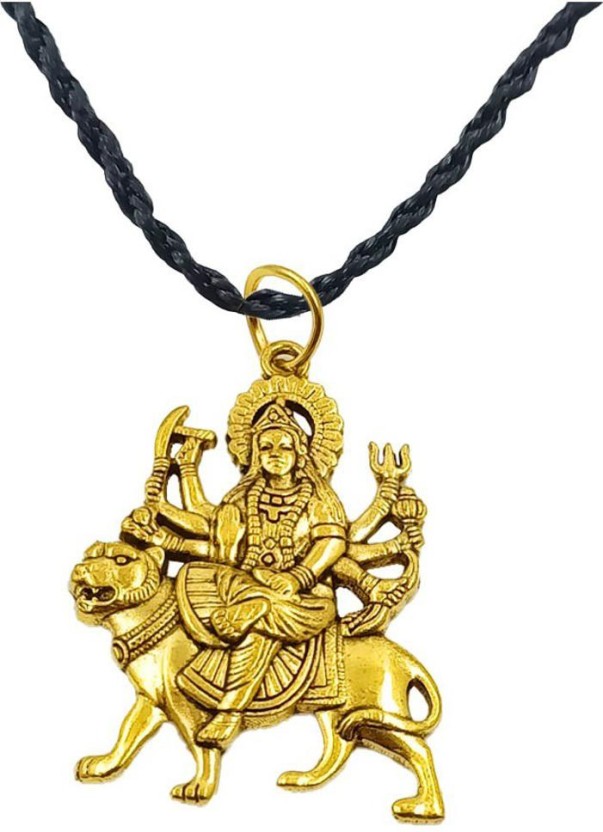 gold durga maa locket