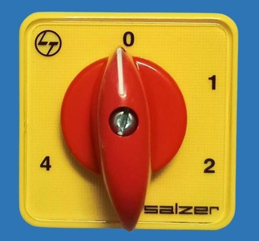 Salzer L&T 61081 6Amp 2Pole 4Way S6 B13 Cam Operated Rotary Switch
