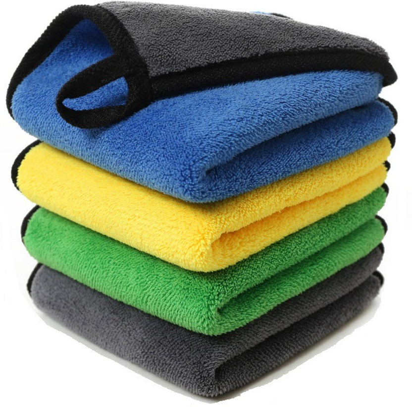 Auto Hub Microfiber Vehicle Washing  Cloth(Pack Of 4, 800 GSM)