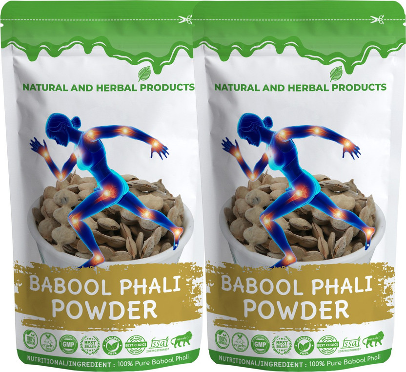 NATURAL NATURAL AND HERBAL PRODUCTS Babool Phali Powder for Joint Pain | Baval Sing | Eating | Cough | Cold | Drink(Pack of 2, 200 g) - Flipkart Deal