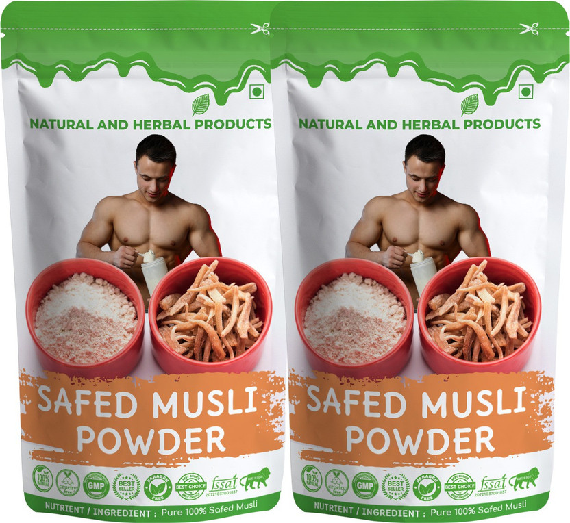 NATURAL AND HERBAL PRODUCTS Safed Musli Powder for(Pack of 2, 100 g)