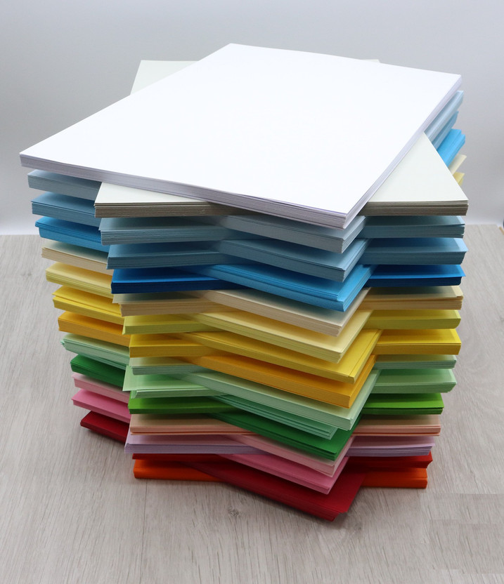 SHARMA BUSINESS A4 Size 100 Pieces Mix Color Sheets for Origami, Decoration, DIY Work, Art Craft Plain A4 70 gsm Origami Paper(Set of 10, Multicolor)