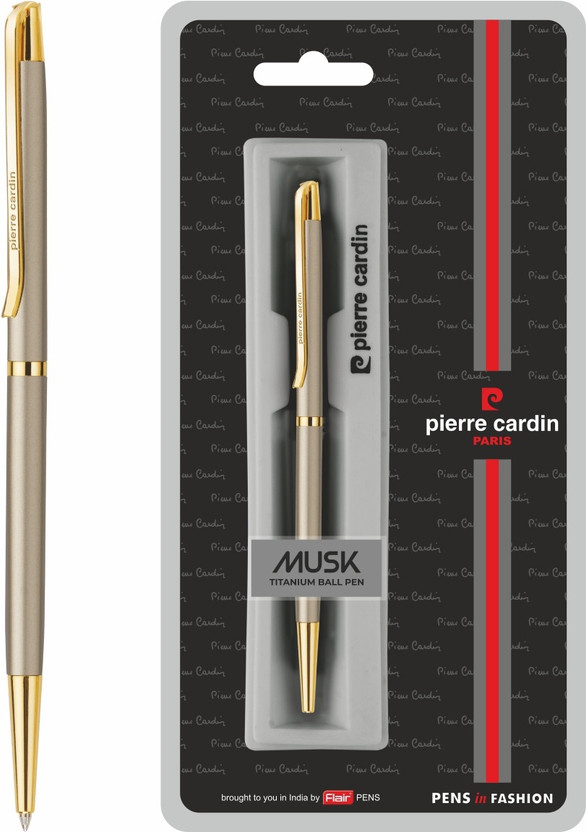 PIERRE CARDIN Musk Titanium Finish Exclusive Metal Body With Blister Pack Ball Pen(Ink Color - Blue)