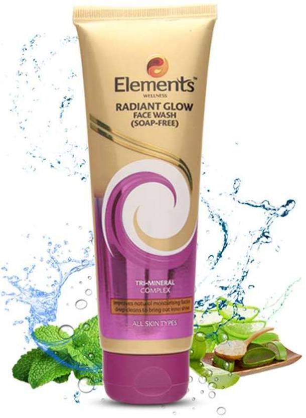 Elements Radiant Glow , GelBased, SoapFree 100 Grams Face Wash