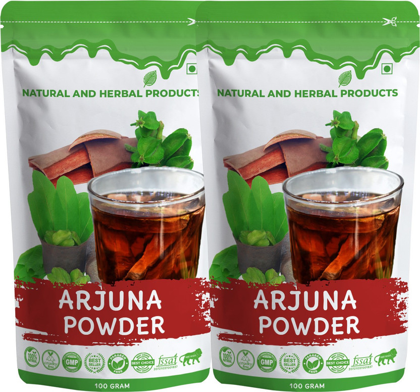 NATURAL AND HERBAL PRODUCTS Arjun Chhal Powder | Arjuna | Drink | Diabetes | Weight Loss | Tea | Face Pack(2 x 100 g)