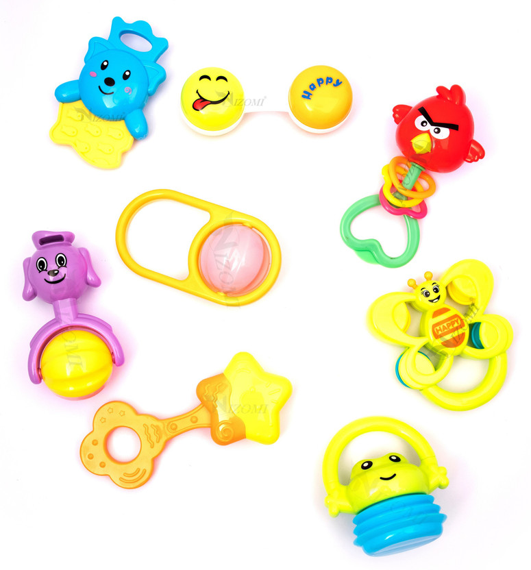 Nizomi Attractive Angry Birds Best Rattle Toy for Baby, Made in Safe Non-Toxic,Attractive Rattle for New Born Baby,Products Activity Center, Best for Baby First Toys Rattle(Multicolor)