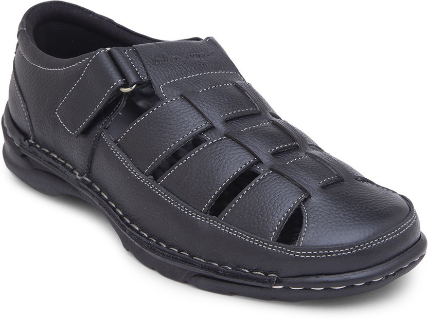 Allen Cooper Men Black Sandals - Buy 