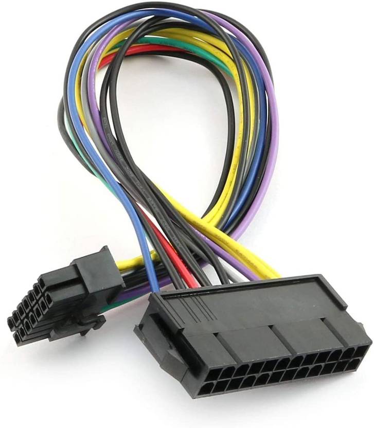 Paruht Power Sharing Cable 0.2 m PC ATX Power Supply Convert 24Pin to