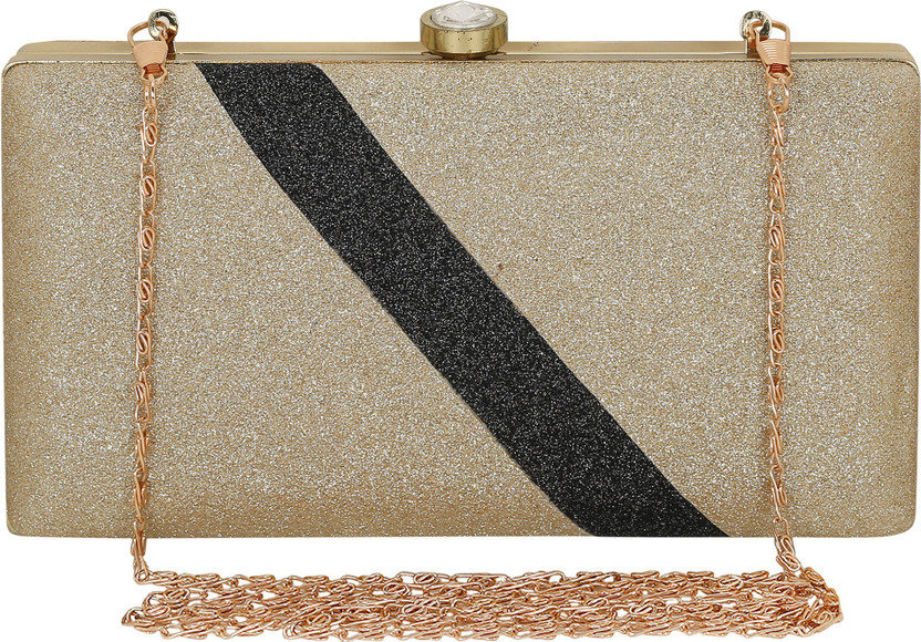 mumtaz fashion Party Gold Clutch Light