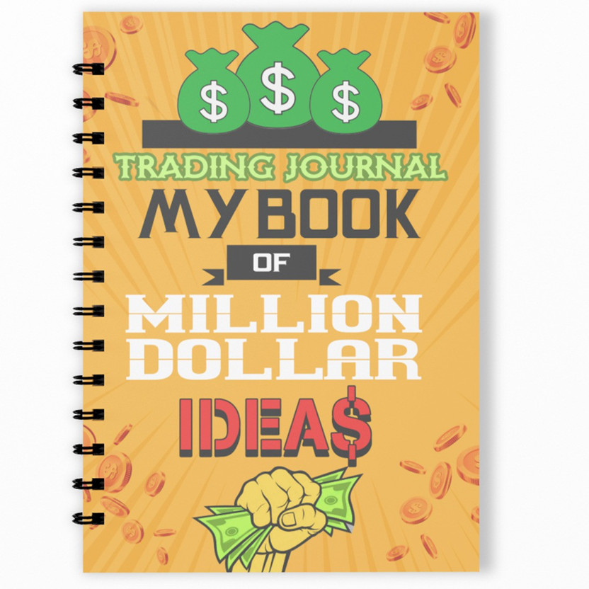 RINKON Stockmarket Trading Journal Notebook Day Trade Log Record Trader Tradingsetup A4 Journal Rulled 120 Pages(Yellow)
