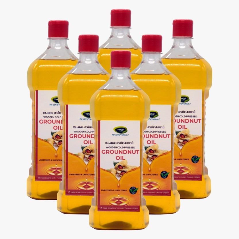 THANJAI NATURAL WOODEN COLD PRESSED GROUNDNUT OIL 100% NATURAL 6000ML ...