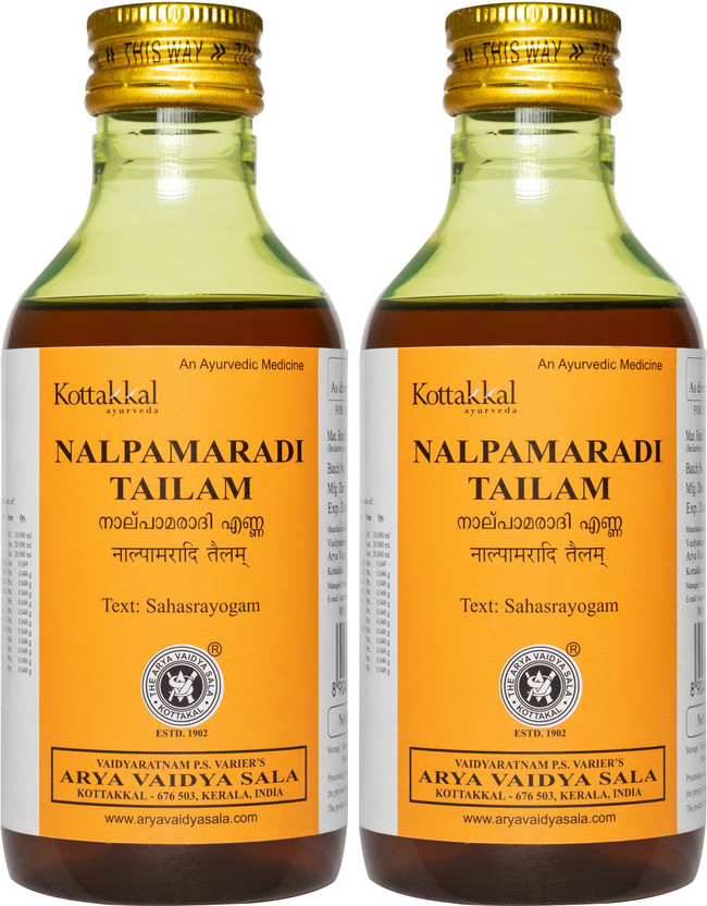 Kottakkal ayurveda Nalpamaradi Tailam For Beautiful Soft Skin, Massage Oil For Face & Body Hair Oil(400 ml)