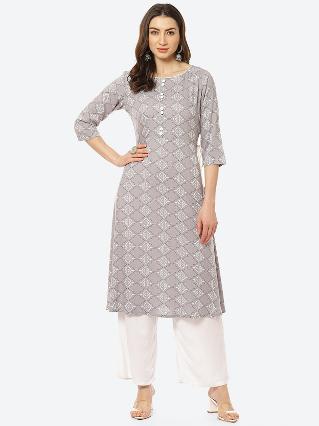 grey kurti flipkart