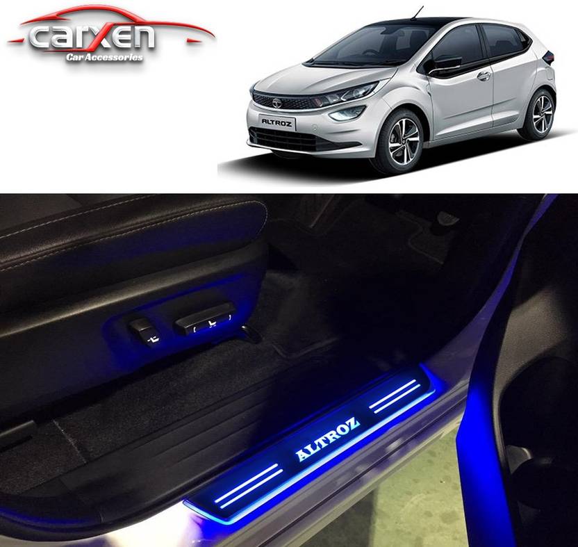 carxen Car Door Foot Step Led Sill/Scuff Plate With Mirror Finish for