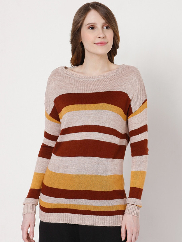 VERO MODA Colorblock Round Neck Casual 