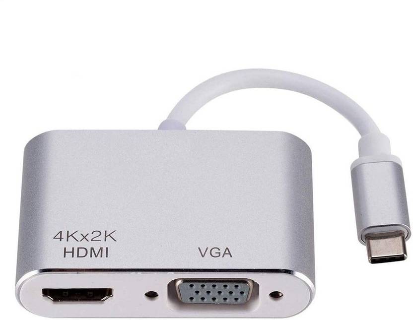 TERABYTE TVout Cable USB 3.1 Type C to HDMI / VGA Adapter, Male to