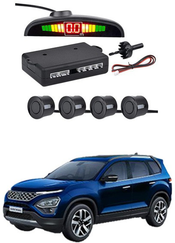 RKPSP Increased Safety for passengers Car Black Parking Sensor LED Display/4 Parking Sensors Alarm Kit For Safari Parking Sensor(Ultrasonic Systems)