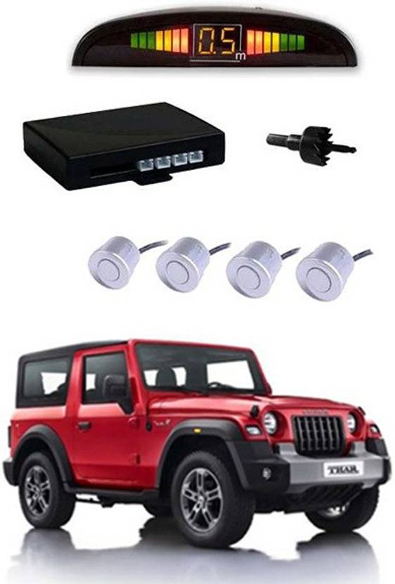AYW 4 White Parking Sensors With LED Display Which Increased Safety of
