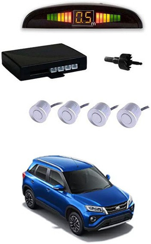 RKPSP Increased Safety for passengers Car White Parking Sensor LED Display/4Parking Sensors AlarmKit For Urban Cruiser Parking Sensor(Ultrasonic Systems)