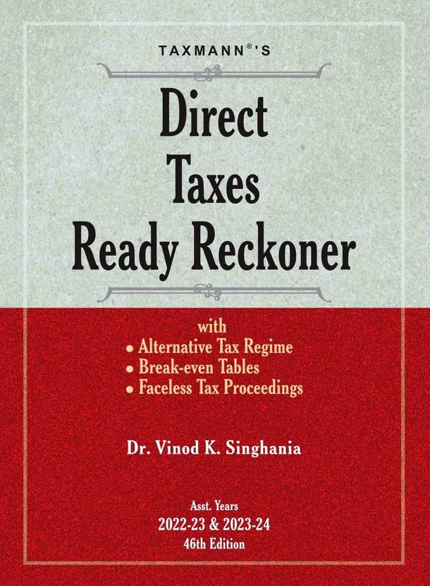 Taxmann's Direct Taxes Ready Reckoner (DTRR) A.Y. 202223 & 202324