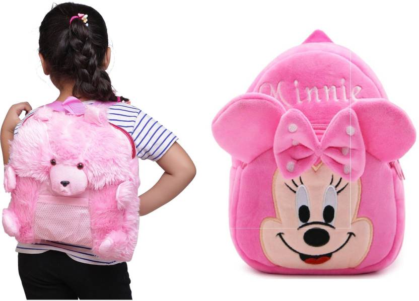 HOLME'S Combo Of Kids School Bag Soft Backpack Cartoon Bags for Kids Plush  School Bag 11 L Backpack Multicolor - Price in India 